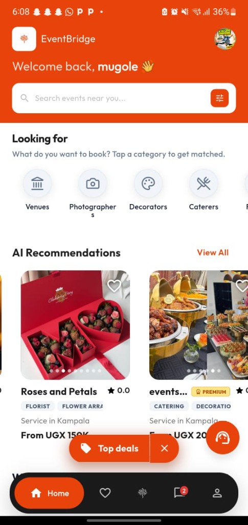 EventBridge app screenshot 2